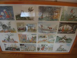 Bilderserie auf Holz von Carigiet