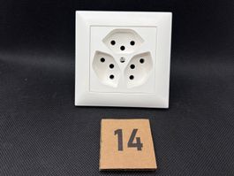 UP-Steckdose 3xT13 Feller Edizio due Prise 3xT13 Feller