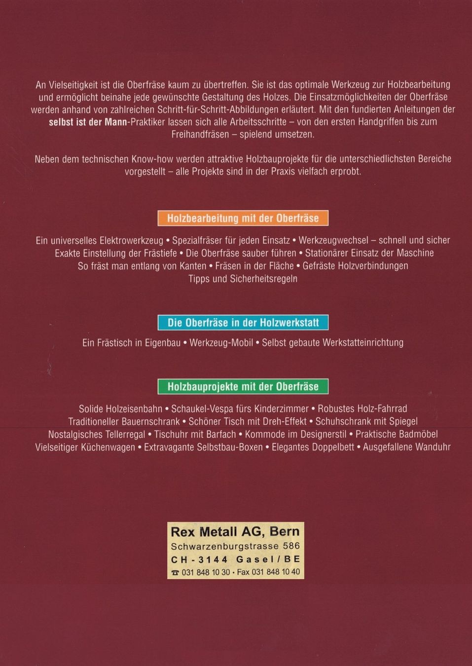 Libri: Holzarbeiten mit der Oberfräse, 17 Objekte – Nuovo e nell'imballaggio originale da Gasel venduto da CreaRex 3