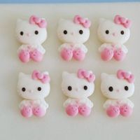 6X Hello Kitty Fondant Cake/Cupcakes/Sweets Toppers