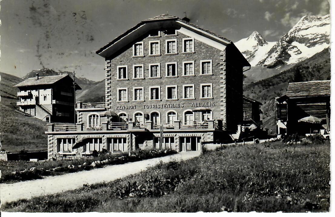 Cartoline postali: Hotel Allalin , Saas-Fee – Usato da Hochdorf venduto da Ziegel-16