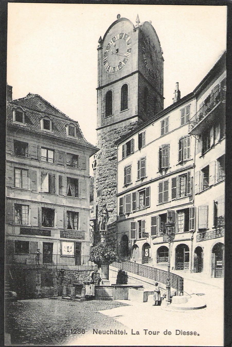 Ansichtskarten: CP, Neuchâtel, La Tour de Diesse – Gebraucht aus Reichenburg von Pipo-67
