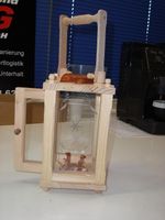 Laterne aus Holz mit Glas Einsatz neuwertiger Zustand
