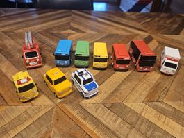 Tayo The Little Bus – grosses Fahrzeug-Set mit 9 Fahrzeugen
