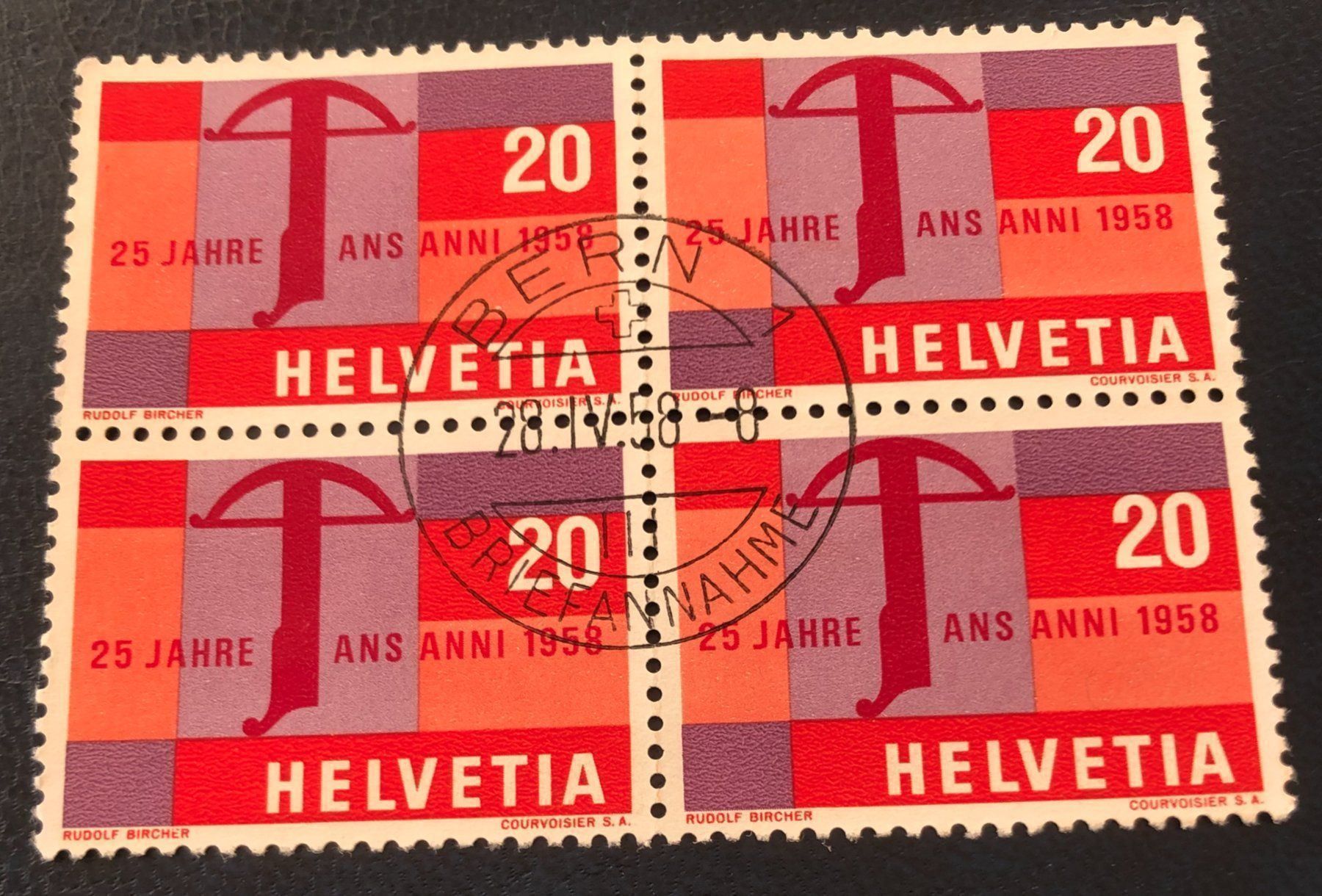 Tutti i francobolli: 4 er Block Nr.336 mit Vollstempel Bern – Usato da Aarau venduto da Billa007