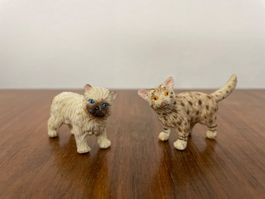 2 Stk Vintage SAFARI LTD. Katzen Figürli "Birman / Egyptian"