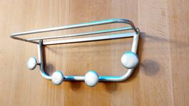 Vintage Design Wandgarderobe silber MCM 50er (Stil Mategot