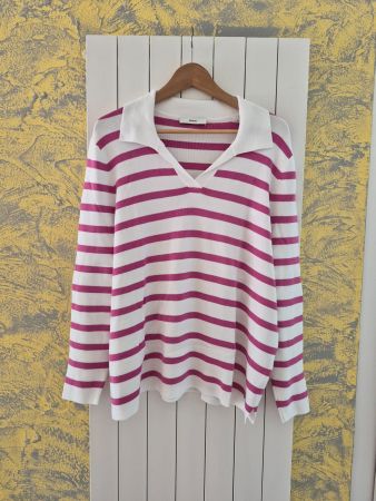 Bonita Damen Pullover gestreift Grösse XL mit Kragen, NEU