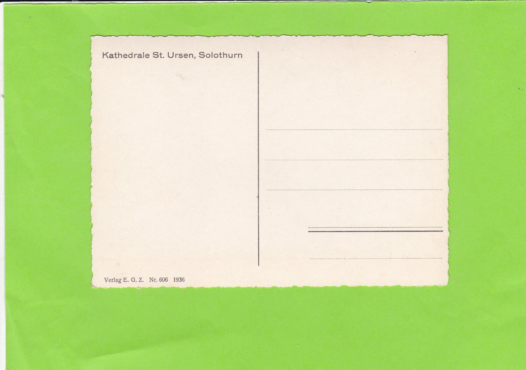 Cartoline postali: Kathedrale St. Ursen--Solothurn – Usato da St. Peterzell venduto da neckertal 1
