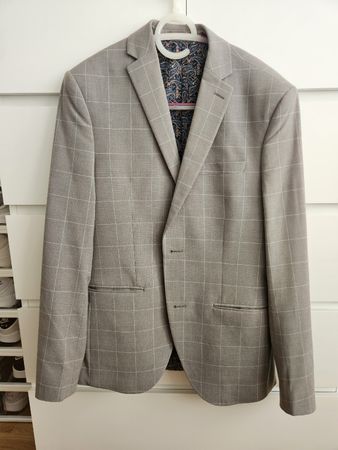 Costume Isaac Dewhirst gris à carreaux, taille 46