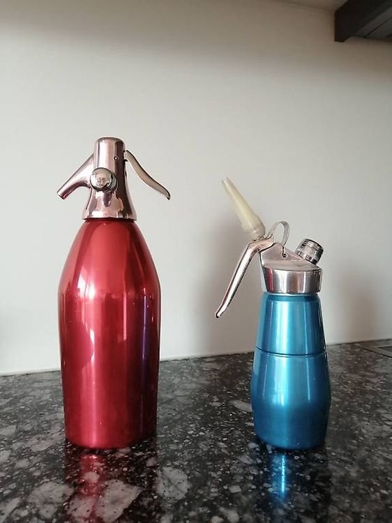 Sifone Per Acqua Gassata 1L In Lega D'Alluminio - Produttore Di Soda Retrò Portatile Con Regolatore Di Pressione Per Cocktail - 2