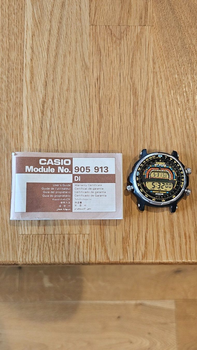 Casio Orologi: Casio Sky Walker /  Jg.1990 / 200M Wasserdicht mit Anleitung – Usato da Oberrohrdorf venduto da Mex01 5