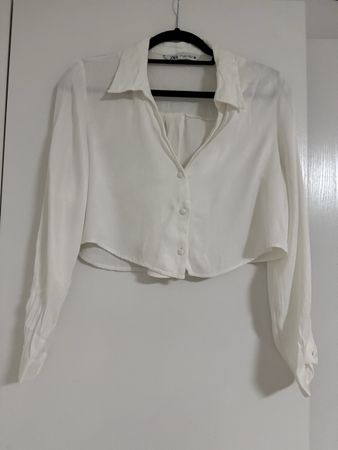 Chemise courte Zara blanc taille M