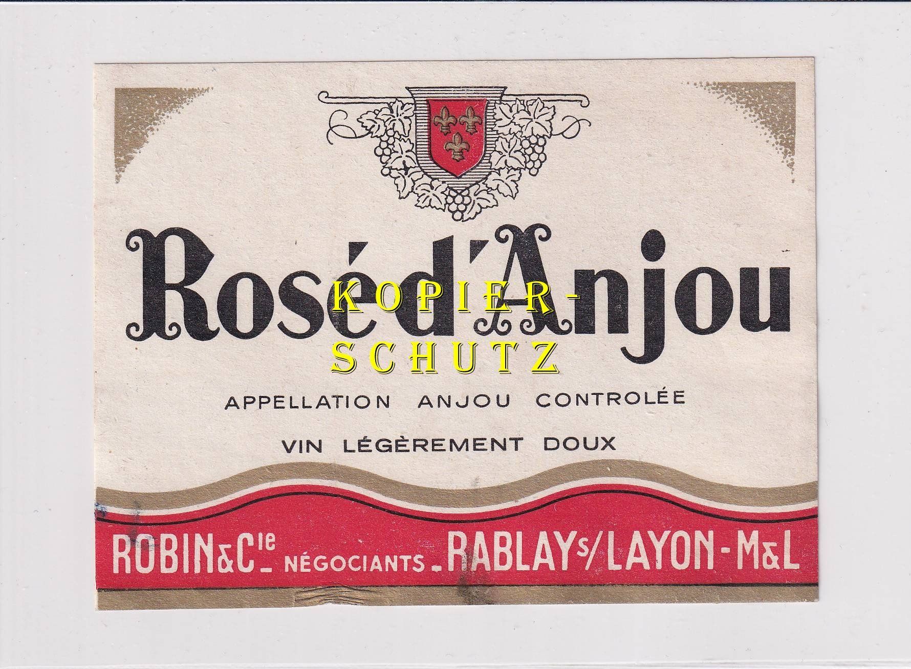 Papiere: Etikette - Rosé d'Anjou (Robin) /bd – Gebraucht aus Hombrechtikon von Rudolf07