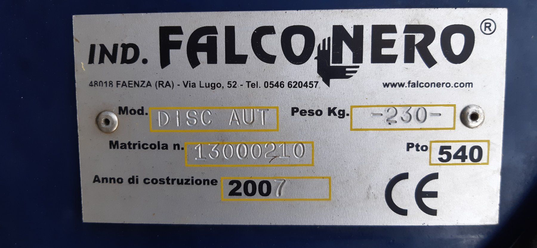 Toutes les machines: Mulchgerät FALCONERO DISC AUT – D'occasion à Muolen par Profi010 7