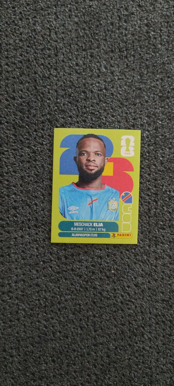 Panini Carte collezionabili: Panini FIFA World Cup 2026 Sticker - COD 15 Meschack Elia – Nuovo e nell'imballaggio originale da Altstätten SG venduto da Trelli