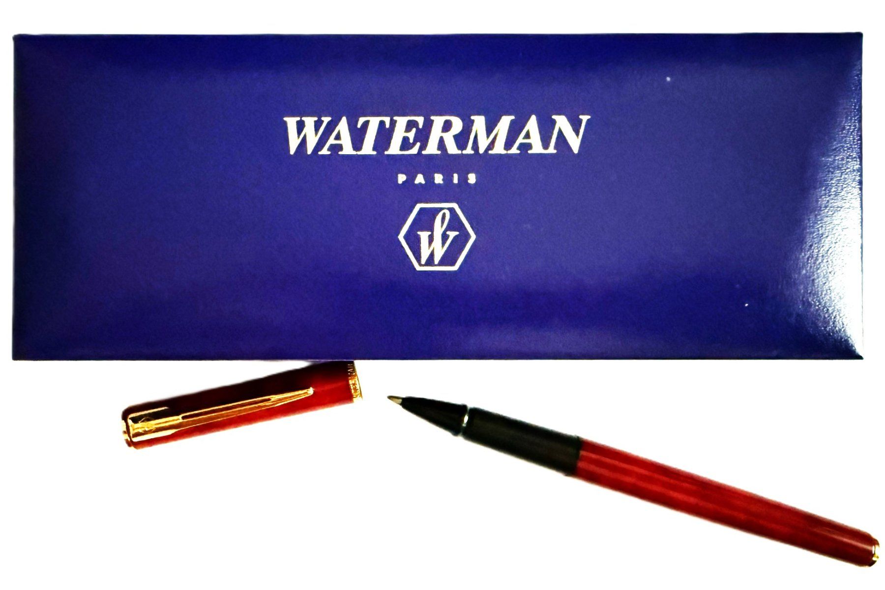 Waterman Penna & Evidenziatori: Waterman Apostrophe Tintenroller rot marmoriert – Nuovo e nell'imballaggio originale da Menziken venduto da ABA60 1