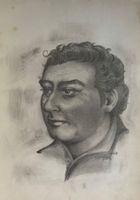 Winfried Schlöffel, Mann, Porträt, Zeichnung - Art on Paper