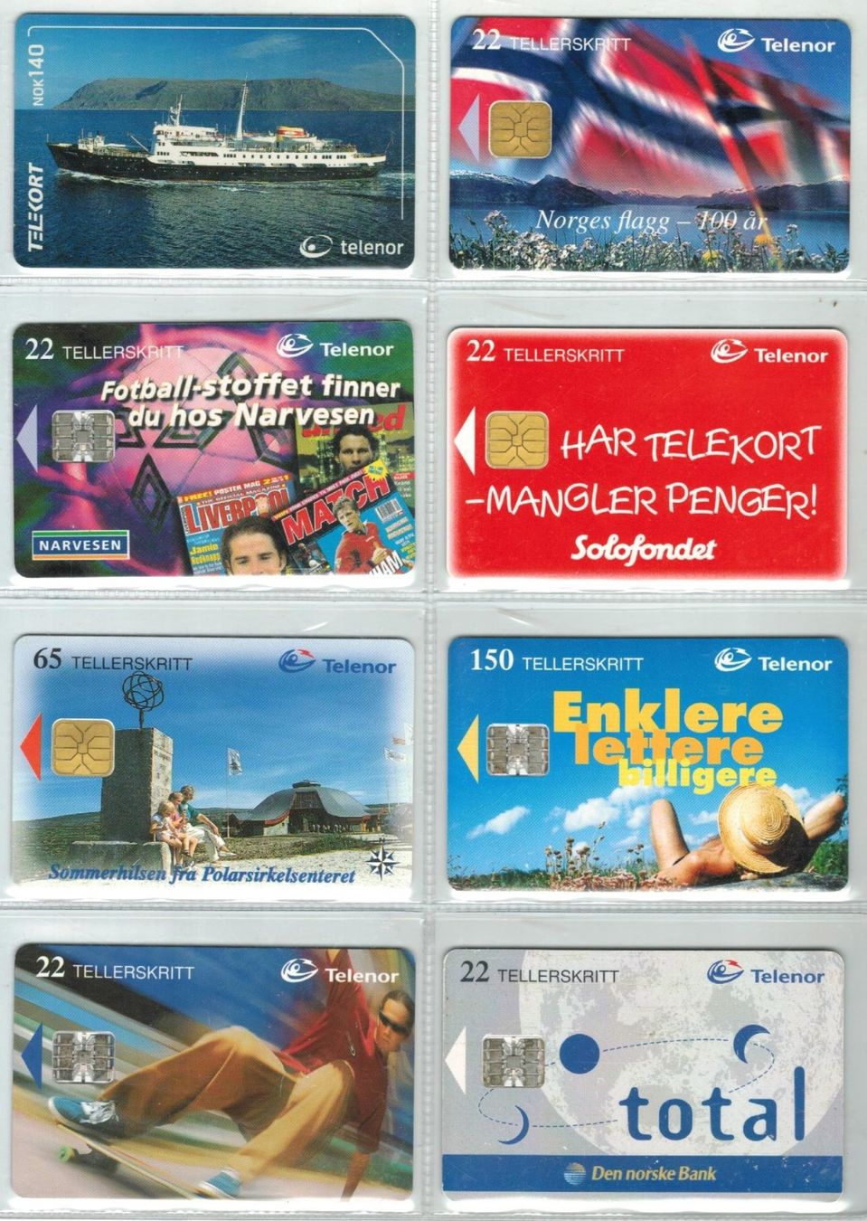 Schede telefoniche: 8 Telefonkarten Norwegen – Usato da Zürich venduto da tol_b7c7