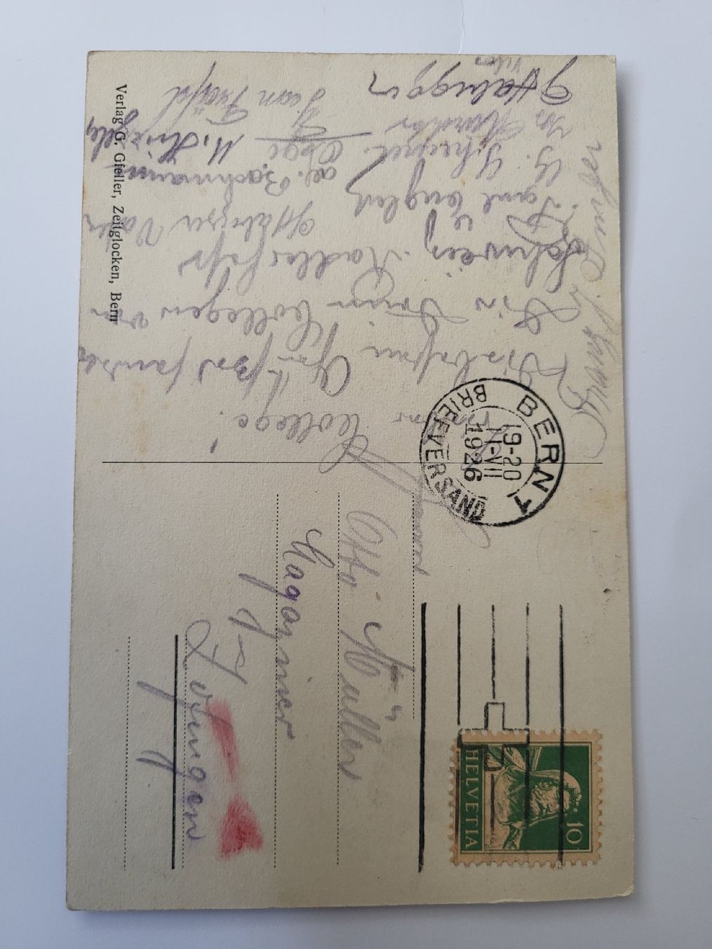 Cartoline postali: Ansichtskarte Bern Restaurant Schweizergarten 1926 R32 – Usato da nunningen venduto da mic_88k2 1