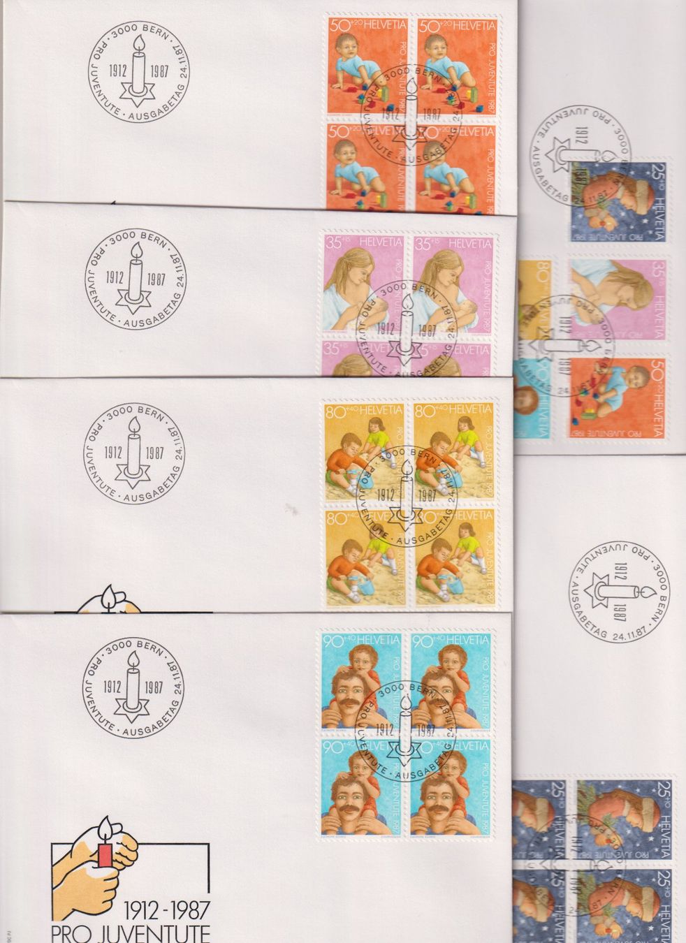 Tutti i francobolli: PJ-FDC-Serie 1987. Mit 4-er-Block's. – Nuovo (secondo la descrizione) da Koblenz venduto da Boerse6
