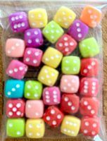 Bastelperlen Würfel, ca 30 Stück, Neu