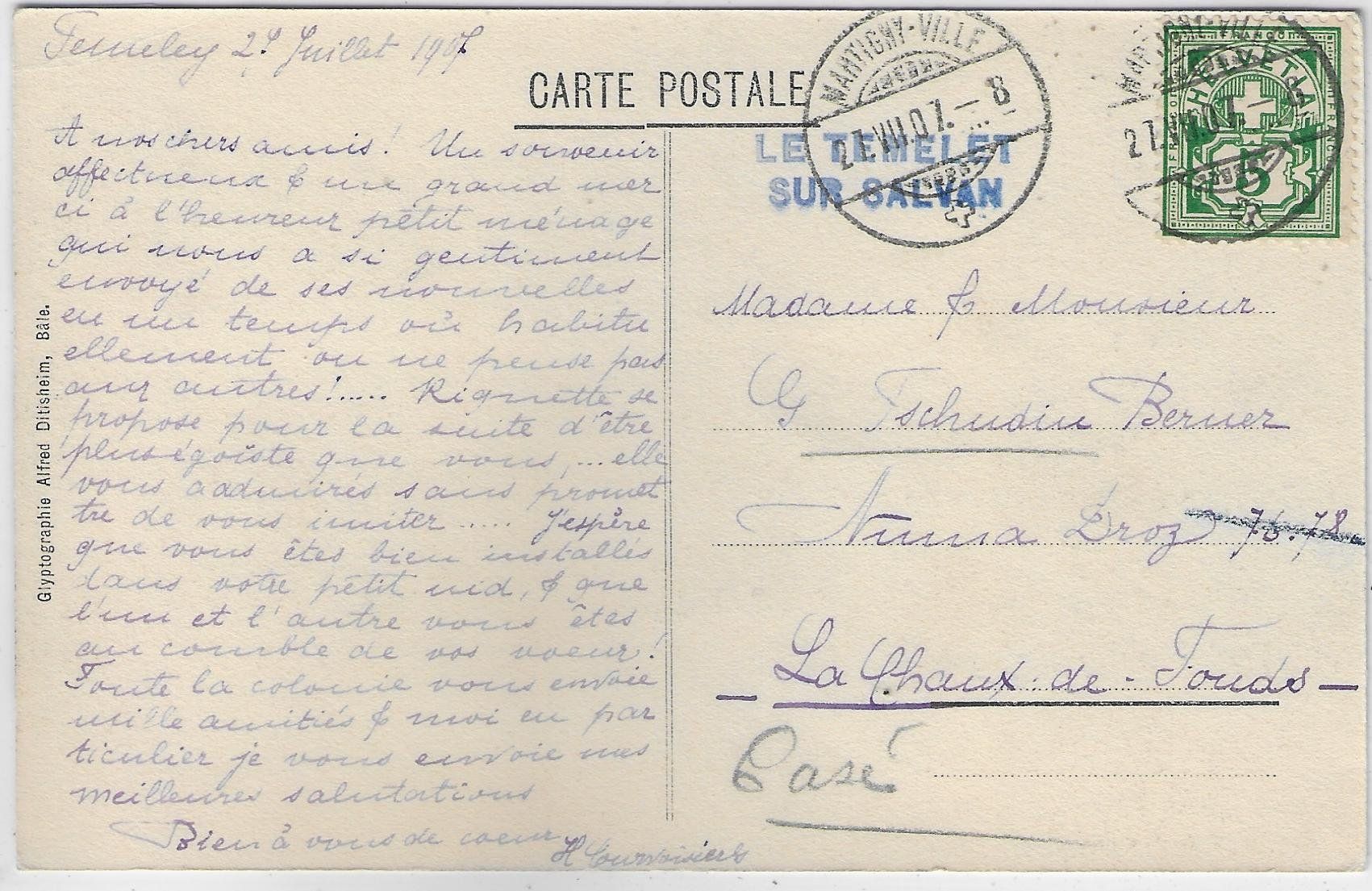 Cartoline postali: Chalet "Mon Reve" au Temeley – Usato da Ettingen venduto da Kartenplanet 1
