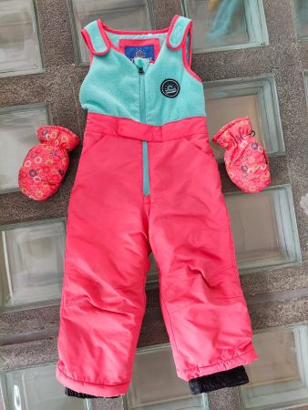 Skihose + Handschuhe Mädchen 86-94cm