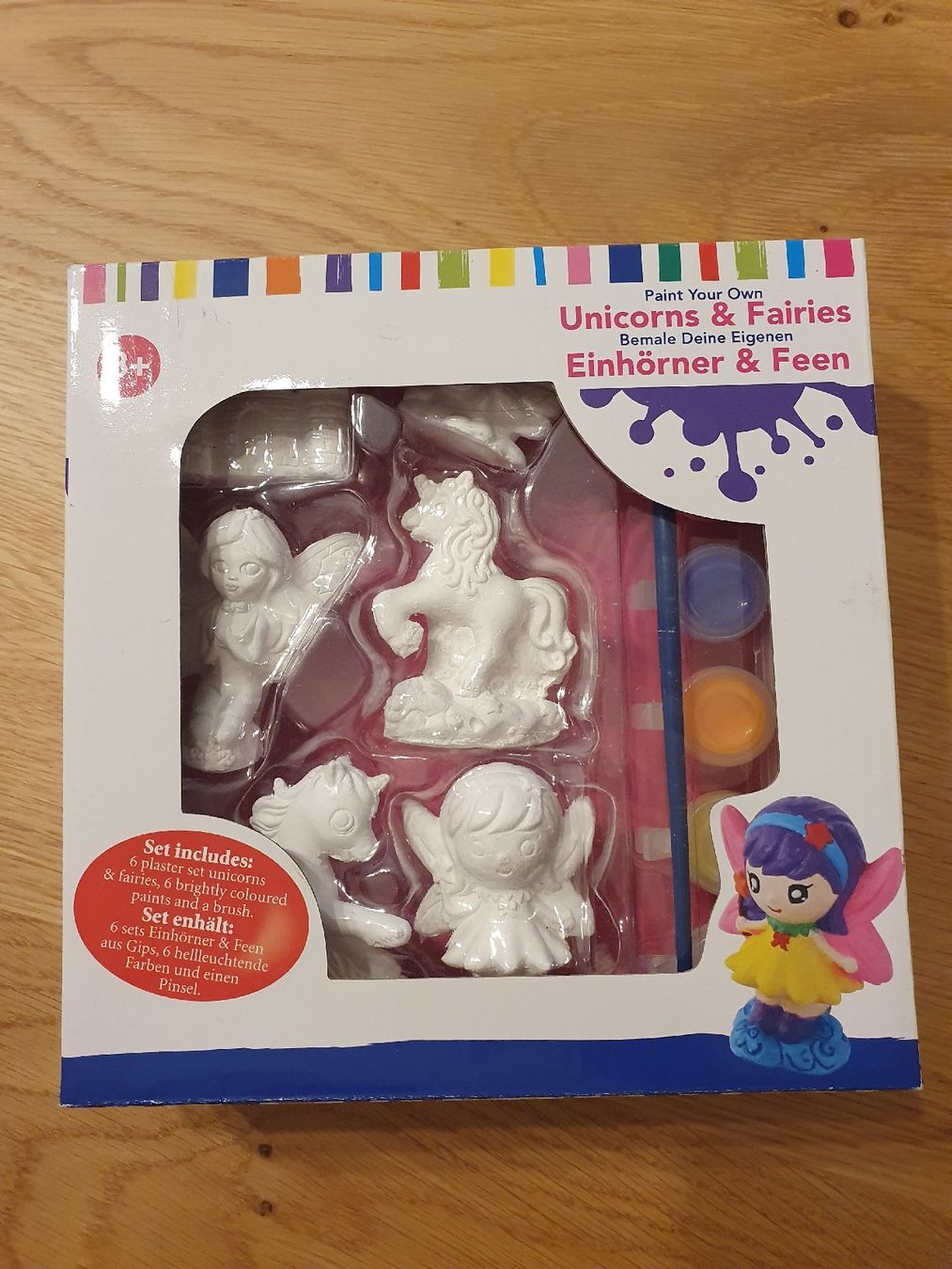 Kit bricolage: Bastelset Einhorn & Fee 6er Set mit Farben & Pinsel – Nuovo e nell'imballaggio originale da St.Gallen venduto da Avena135