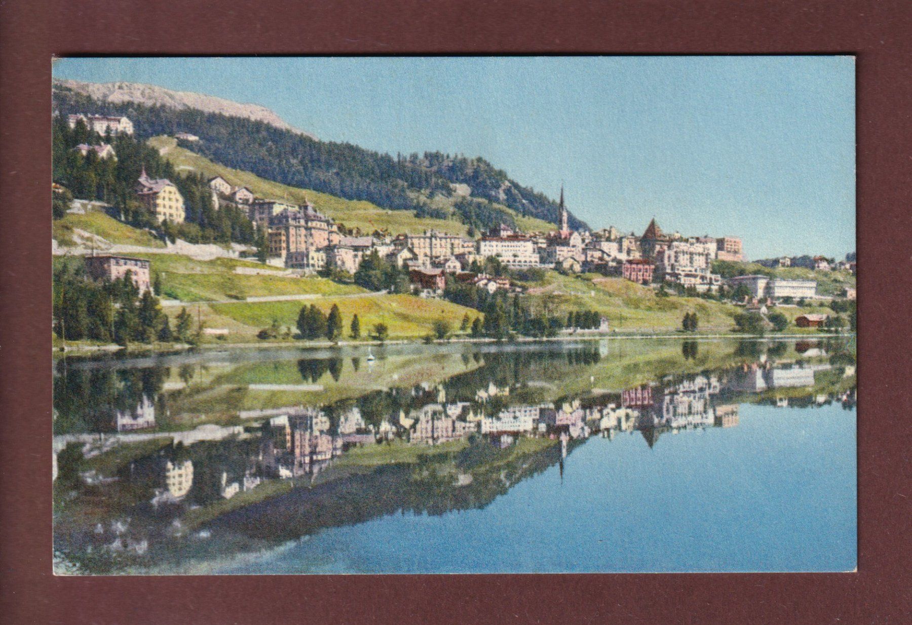 Cartoline postali: Am ST. MORITZERSEE - 1957 – Usato da Pully venduto da nicecards