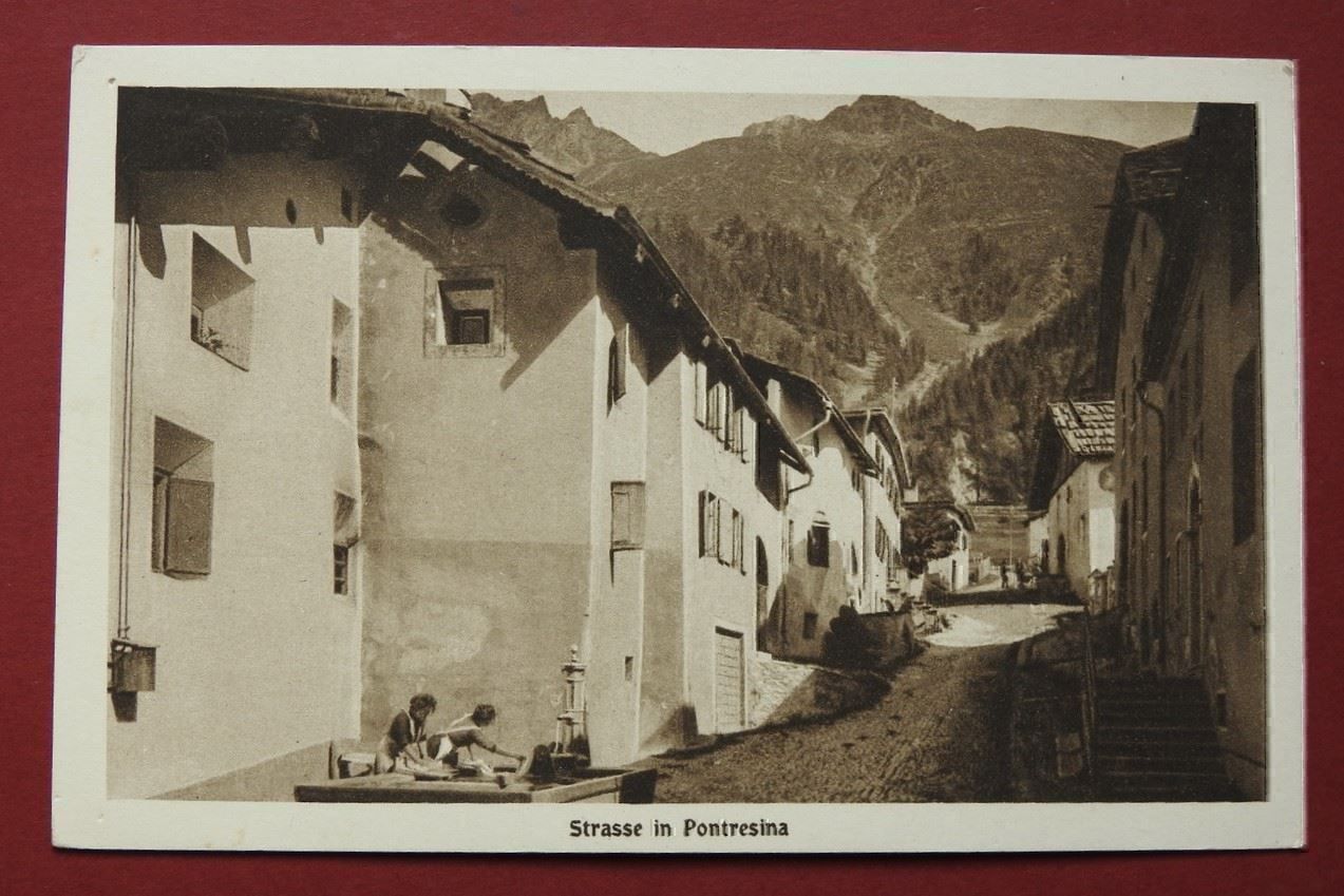 Ansichtskarten: Strasse in Pontresina – Gebraucht aus Rain von 999-800-K