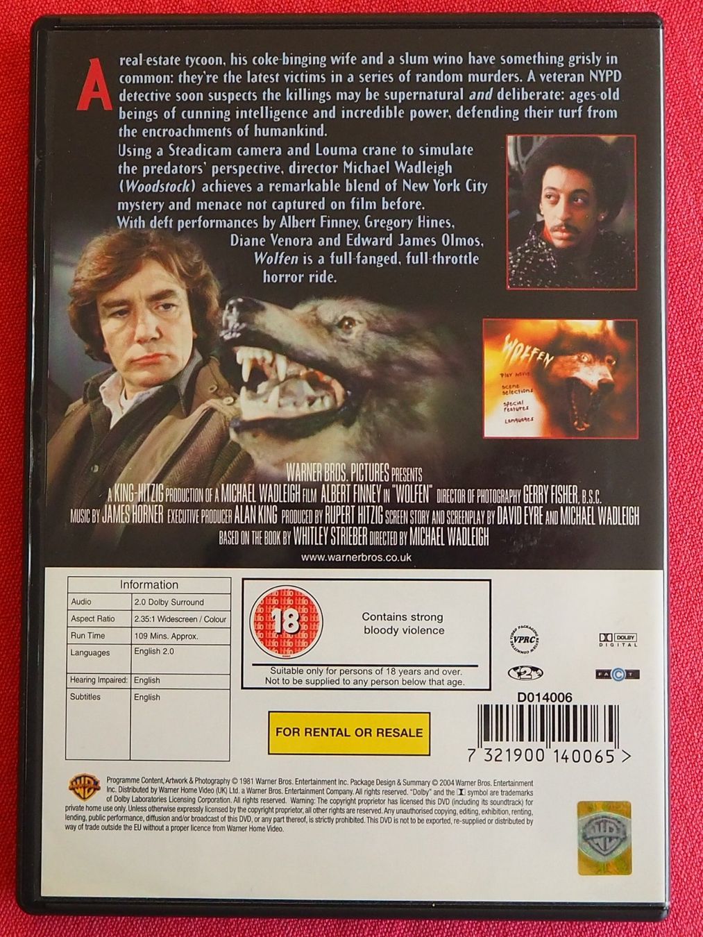 Tutti i DVDs: Wolfen / Albert Finney / UK-Import – Usato da Chur venduto da dluli 1
