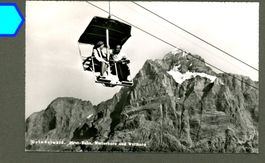 AK sw Grindelwald BE Tête a tête im Sessellift n First ≈1953