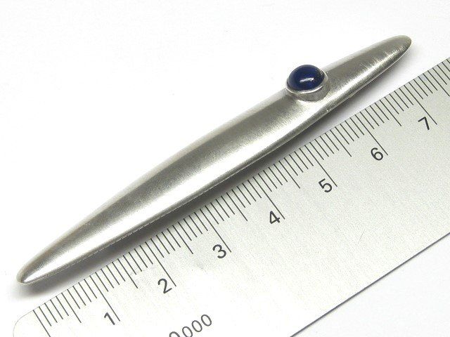 Spille & Fermagli: Vintage Stab Brosche Silber 925 Lapislazuli – Usato da Ermatingen venduto da Decovin 3