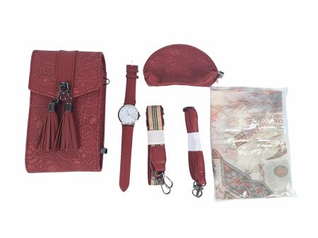 Rotes Accessoires Set 4-teilig