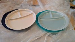 2 Tupperware Behälter Teller für Mikrowelle Camping