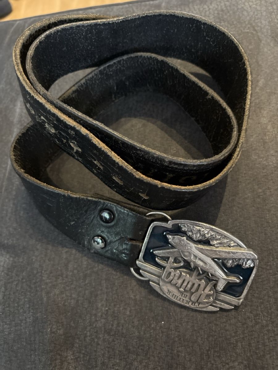Cinture: Ceinture cuir noir boucle avion D-3 " – Usato da Carouge GE venduto da irma016