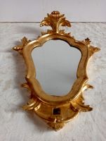 Antiker Goldener Wandspiegel im Barock/ Rokokostil aus Holz