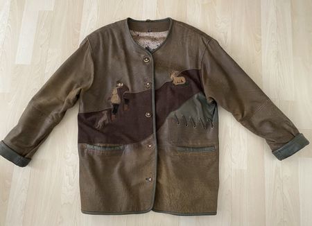 Trachten Lederjacke Grösse 42, Echtleder
