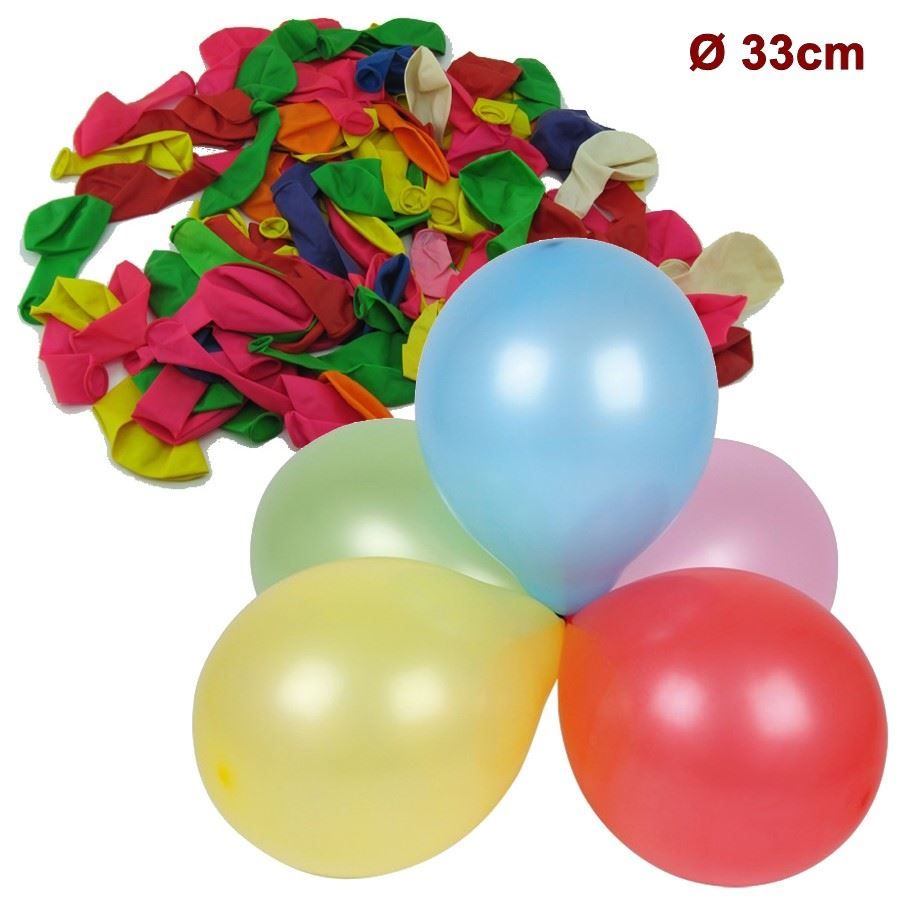 Tutte le decorazioni: Ballon, 100Stk Luftballon 33cm, bunt Mix – Nuovo e nell'imballaggio originale da Wettingen venduto da Swala