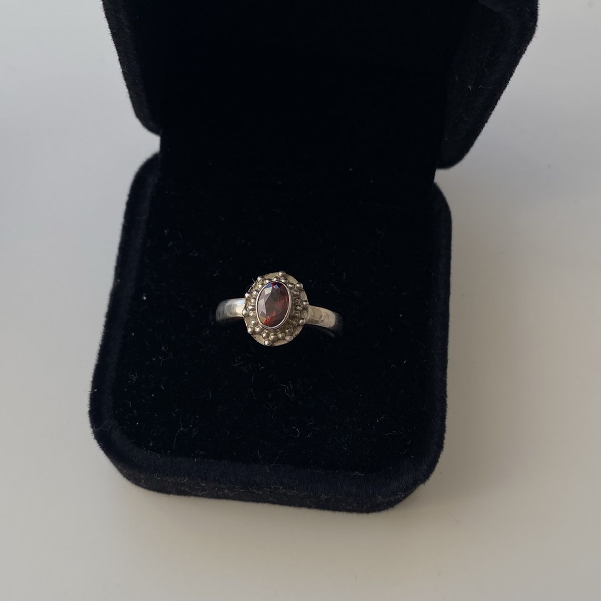 Anelli: Silber 925 Granat Vintage Ring – Usato da Givisiez venduto da dor_xb9k 1