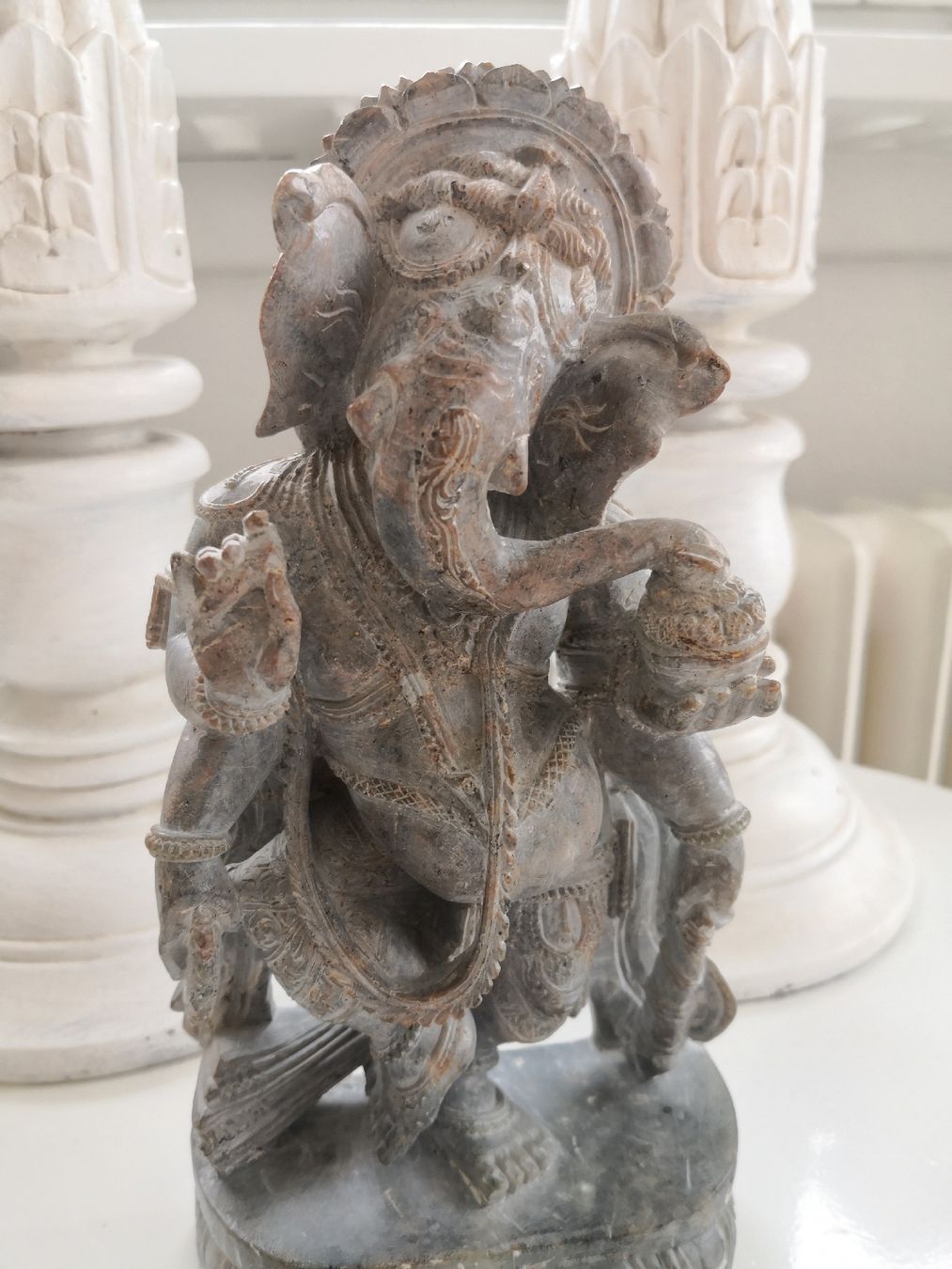 Sculture & Statue: 🤩HANDGEMEISELTE GANESHA STATUE SPECKSTEIN EINZELSTÜCK INDIA – Nuovo (secondo la descrizione) da Olten venduto da Naja-Twins-Twins 6