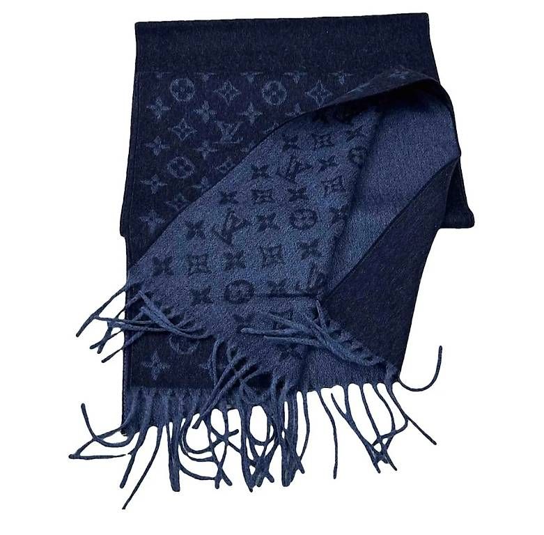 Louis Vuitton Foulard & Sciarpe: Louis Vuitton Schal Blau – Nuovo (secondo la descrizione) da Ottenbach venduto da RaRo 2