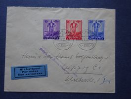 1936 W2-W4 FDC glasklar gestempelt & Zusatzstempel SBK525.00