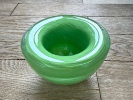 Kerzenhalter grünes Glas, vermutlich Murano
