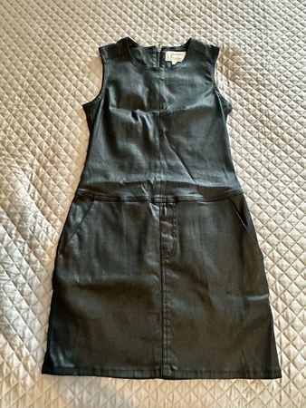 Black Coated Denim Dress US 0