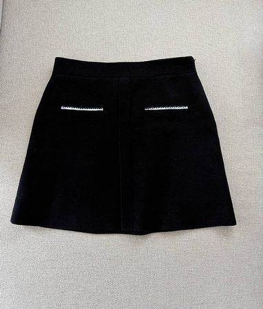 Maje Minirock Schwarz Gr. 38 FR (DE 36)