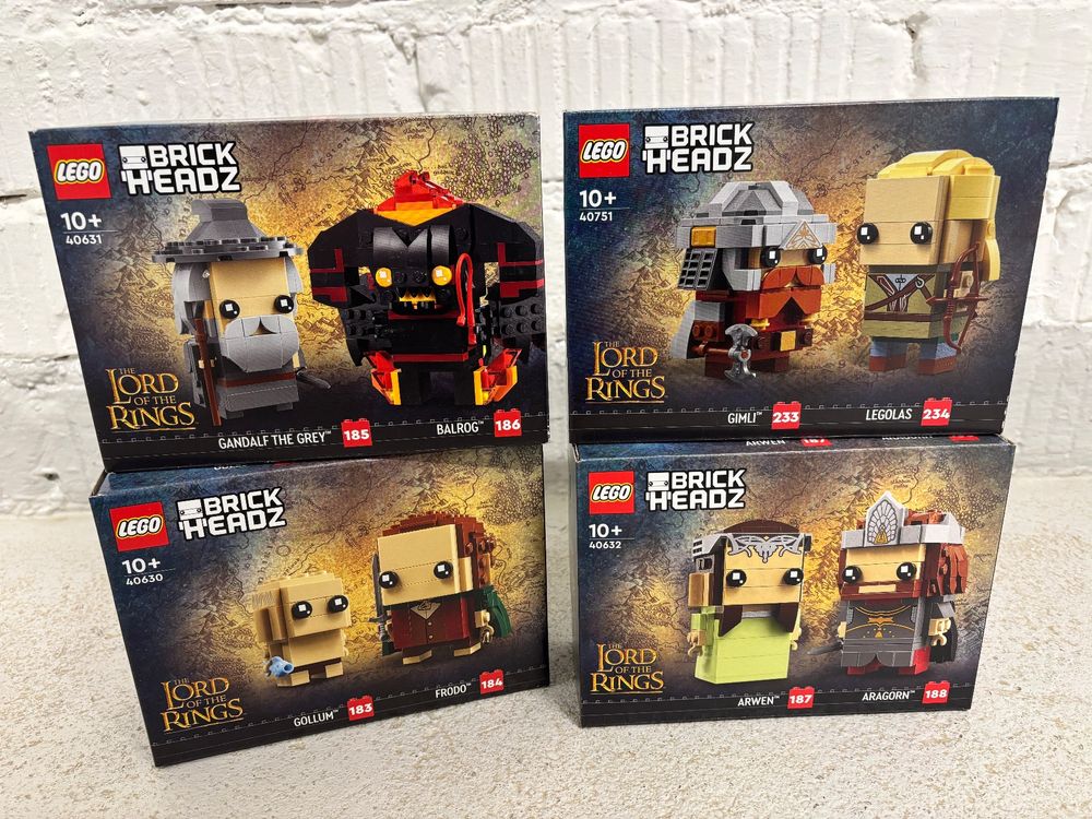 LEGO Lord of the Rings BrickHeadz 40630, 40631, 40632, 40751 (Gebraucht ...