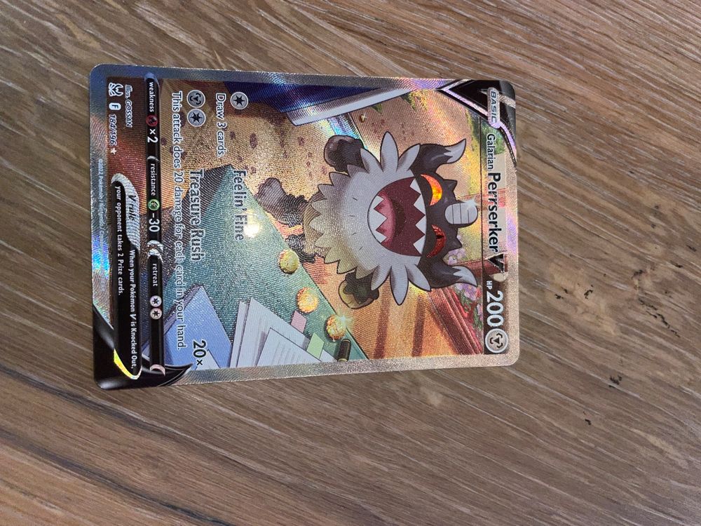Galarian Perrserker V alt art Pokemon Karte 184/196 English Kaufen