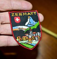 VINTAGE Badge ZERMATT nos ST. GALLER STICKEREI dorf